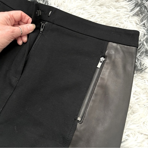 Diane von Furstenburg Lisa Leather Trim Skirt - Picture 4 of 8